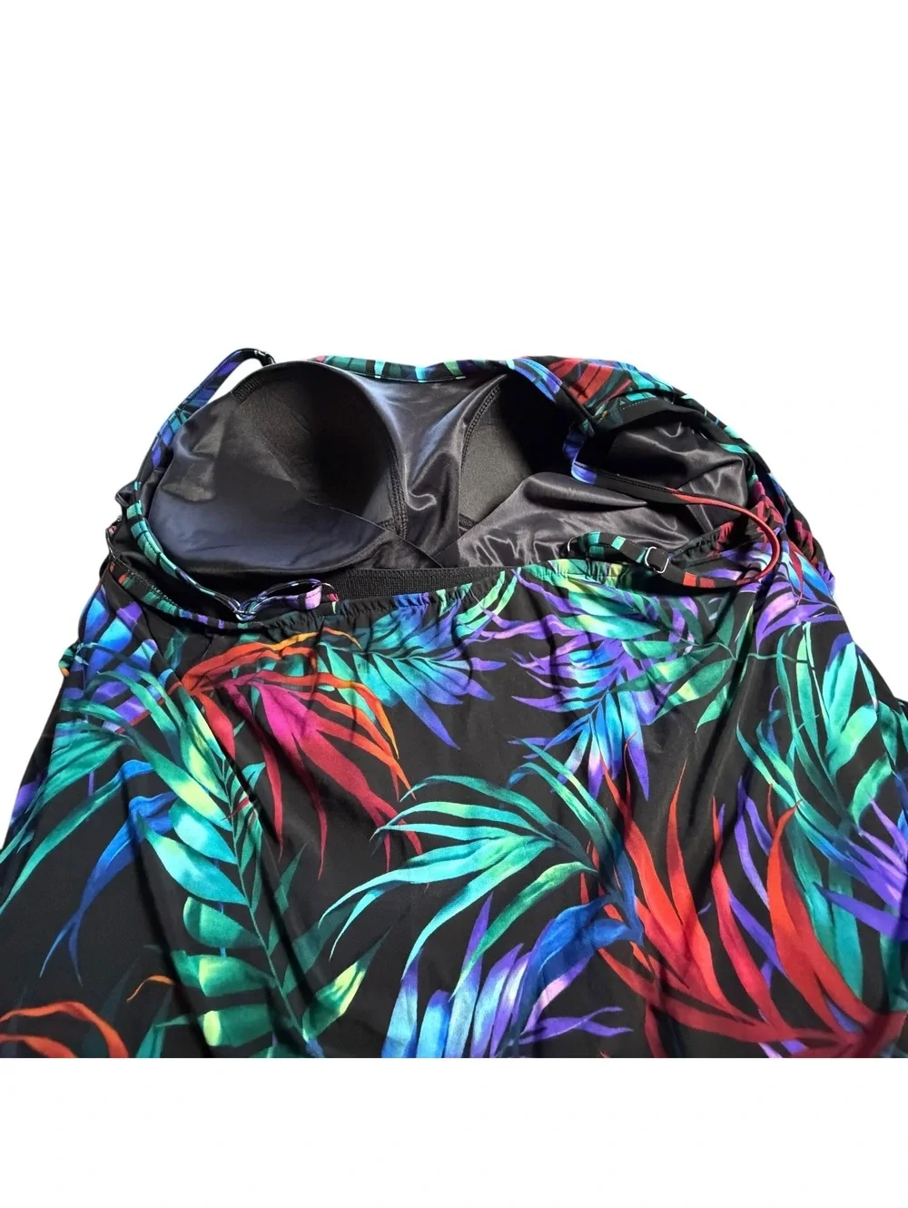 TRIMSHAPER plus size 24W modest one piece attached swim shorts bottom swimsuit